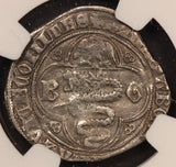1355-78 Italy Milan Grosso Silver Coin - NGC VF 35