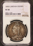 1890 Great Britain One Crown Silver Coin - NGC VF 30 - KM# 765