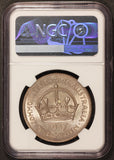 1937 Australia One Crown Silver Coin - NGC AU 58 - KM# 34