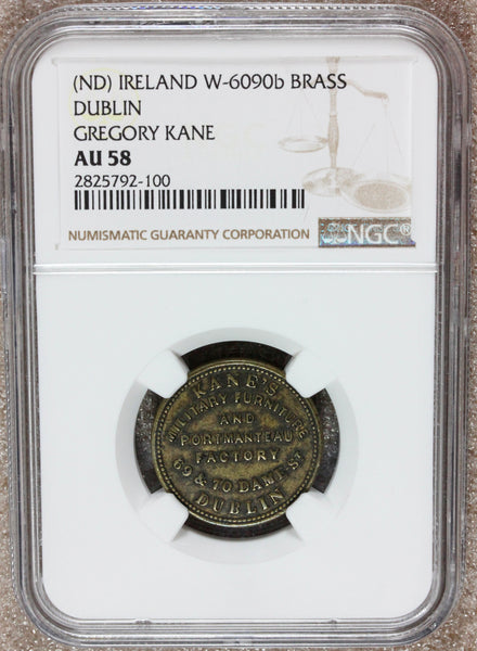 1840s Ireland Dublin Kane's Military Furniture Trade Token - NGC AU 58 - W-6090b