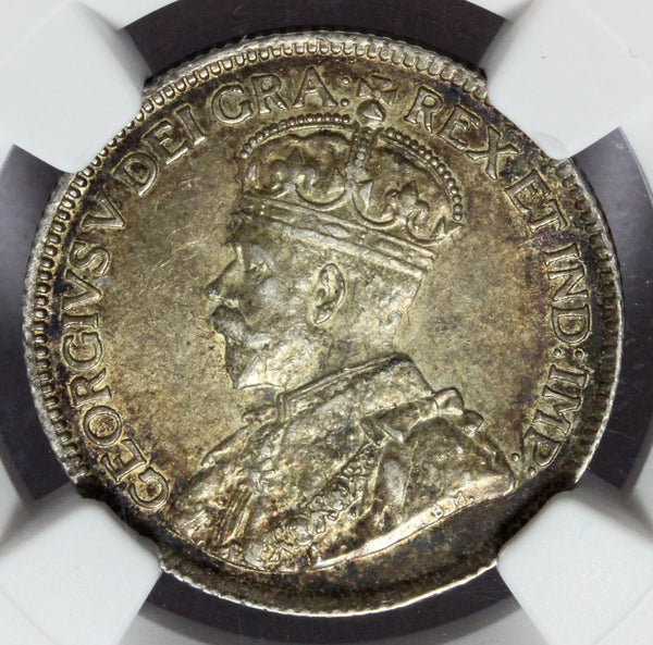 1919-C Canada Newfoundland 25 Cents Silver Coin - NGC AU 55 - KM# 17