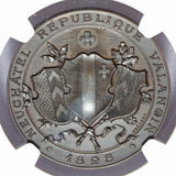 1898 Switzerland Neuchatel Swiss Shooting Bronze Medal R-975b - NGC MS 64 BN