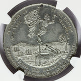 1883 Washington Family Coat of Arms Evacuation of NY Medal B-A285 - NGC MS 62