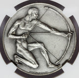 1926 Switzerland Zurich Uster Swiss Shooting Festival Silver Medal R-1831a - NGC MS 64