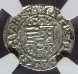 1559 KB Hungary Silver Denar Coin - NGC AU 58