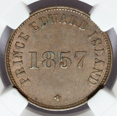 1857 Canada Prince Edward Island Free Trade Token PE-7C3 - NGC MS 62 BN