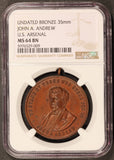 (1897) John A. Andrew U.S. Arsenal 35mm Bronze Medal - NGC MS 64 BN