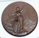 1892 Switzerland Glarus Swiss Shooting Festival Bronze Proof Medal R-808e - NGC PF 66 BN
