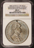1889 Washington Inauguration Centennial Equestrian 44mm Medal D-13B - NGC MS 61