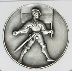1955 Switzerland Luzern Swiss Shooting Festival Silver Medal R-928a - NGC MS 66