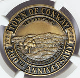 1965 Conway, NH New Hampshire 200th Anniversary Bronze Town Medal - NGC MS 67