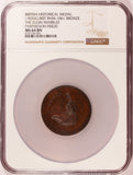 1820 Great Britain Elgin Marbles Parthenon Frieze Theseus Bronze Medal BHM-1061 - NGC MS 64 BN