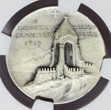 1915 Switzerland Zug Morgarten Swiss Shooting Silver Medal R-1682a NGC MS 64