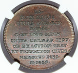 1735 Sweden Eric of Pommern Bronze Medal - NGC MS 63 BN