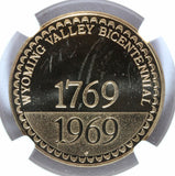 1969 Wyoming Valley Bicentennial Fort Durkee Proof Medal - NGC PF 66 UCAM