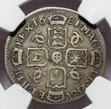 1681 Great Britain England 6 Six Pence Silver Coin - NGC VF 25 - KM# 441 - ESC-1520