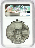 1909 Germany Hamburg XVI Federal Shooting Contest Silver Medal - NGC MS 63