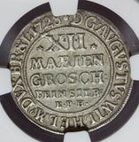 1728 EPH Germany Brunswick-Wolfenbuttel 12 MG Wildman Silver Coin - NGC AU 55 - KM# 730