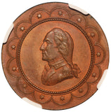 1860 Washington Lovett's HQ Series Newburg No. 10 Medal GW-497 - NGC MS 64 RB
