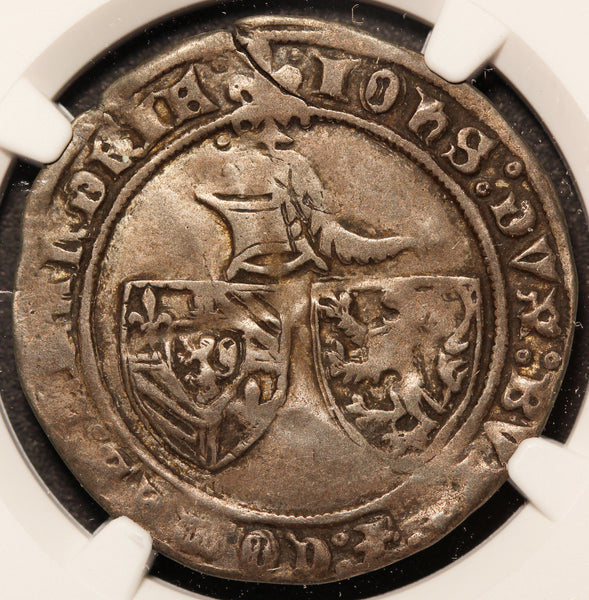 1405-19 Belgium Flanders Jan Zonder Vrees Double Gros Silver Coin - NGC F 15