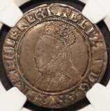 1584-6 Great Britain England Elizabeth I Shilling Silver Coin S-2577 - NGC VF 35