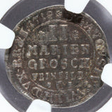 1719 C Germany Brunswick-Wolfenbuttel 2 Mariengroschen Wildman Coin - NGC AU 53 - KM# 727