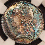 1741 (9) France 12 Sols Silver Coin - NGC AU Details - KM# 511.25