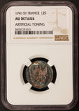 1741 (9) France 12 Sols Silver Coin - NGC AU Details - KM# 511.25