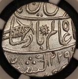 AH1229 (1749) India Bengal Rupee Plain Edge Silver Coin - NGC MS 65 - KM# 41