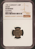 1781-E Germany Erfurt 1/48 Thaler Billon Coin - NGC XF Details - KM# 120