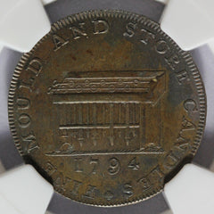 1794 Great Britain Middlesex Shackelton's Half Penny Conder Token D&H-477 - NGC MS 63 BN