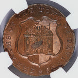 1796 Great Britain Wiltshire Devizes Half Penny Conder Token D&H-2B - NGC MS 65 RB