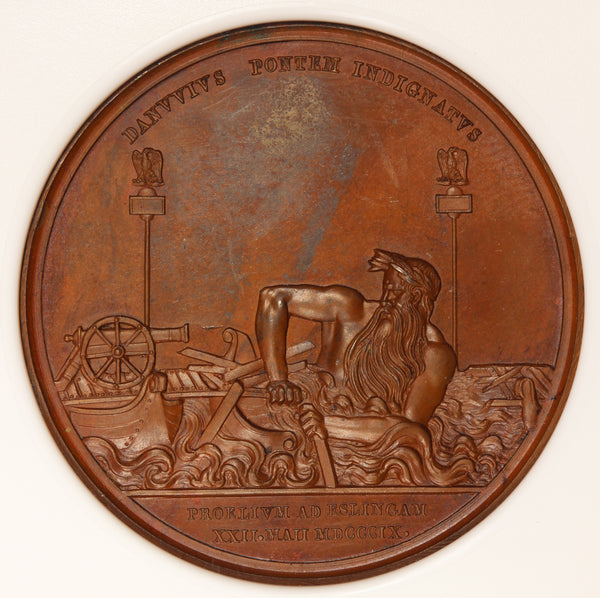 1809 France Napoleon Battle of Essling Bronze Medal Bramsen-859 - NGC MS 63 BN