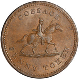 1813 Lower Canada Wellington Cossack One Penny Token Br-985 WE-13 - PCGS AU 58