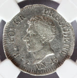 1818 AN 15 Haiti 25 Centimes Silver Coin - NGC AU 55 - KM# 16