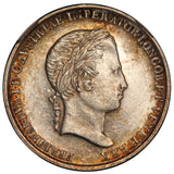 1838 Austria Milan Ferdinand I Coronation Silver Medal Mont-2585 - NGC MS 60