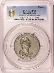 1738 GB Union of Great Britain and Ireland WM Medal Eimer-926 - PCGS SP 61