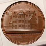1847 Germany Schillers House Weimar Facius 42mm Bronze Medal - NGC MS 63 BN