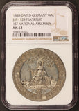 1848 Germany Frankfurt 1st National Assembly WM Medal JuF-1128 - NGC MS 62
