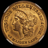 1850s New York NY Theodor Bellenhagen & Co Merchant Token M-NY-71 - NGC MS 64