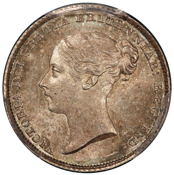 1855 Great Britain 6 Six Pence Silver Coin - PCGS MS 64 - KM# 733.1