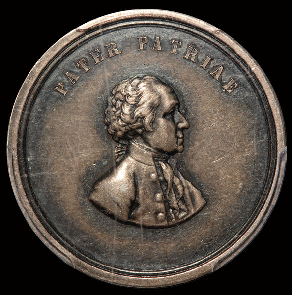1859 George Washington Mint Cabinet Silver Medal J-MT-22 Baker-325A - PCGS SP 58