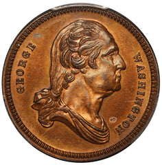 1860 George Washington Houdon Statue SP Lovett Medal B-315 GW-516 - PCGS UNC Details