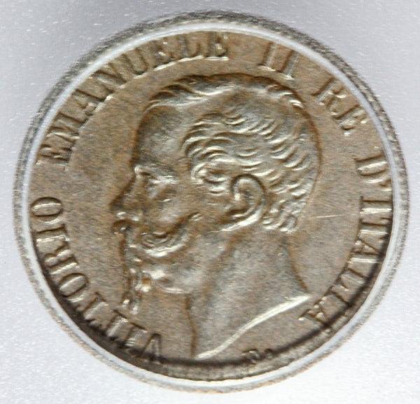1867-M Italy 1 Centesimo Copper Coin - ICG MS 65 BN - KM# 1.1