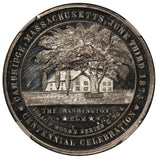 1875 Washington Elm Cambridge MA Centennial Wood's Series WM Medal - Baker-436B - NGC MS 63 PL