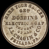 1876 Philadelphia PA I.L Cragin Electric Soap Merchant Token PA-PH-883 - NGC MS 63