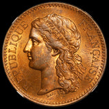 1878 France Paris Universal Expo World's Fair Bronze Token Medal - NGC MS 64 RB