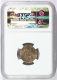 1885 Great Britain Farthing 1/4 Penny Bronze Coin - NGC MS 63 RB - KM# 753
