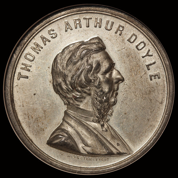 1886 Thomas Arthur Doyle Mayor of Providence, RI 43mm Death Medal - NGC MS 62