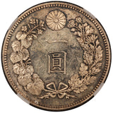 1886 (M19) Japan 1 One Yen Silver Coin - NGC MS 62 - Y# 28a